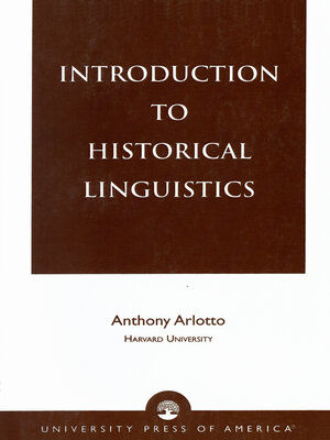 cover image of Introduction to Historical Linguistics